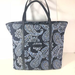Vera Bradley Iconic Tote in Blue Bandana tote bag